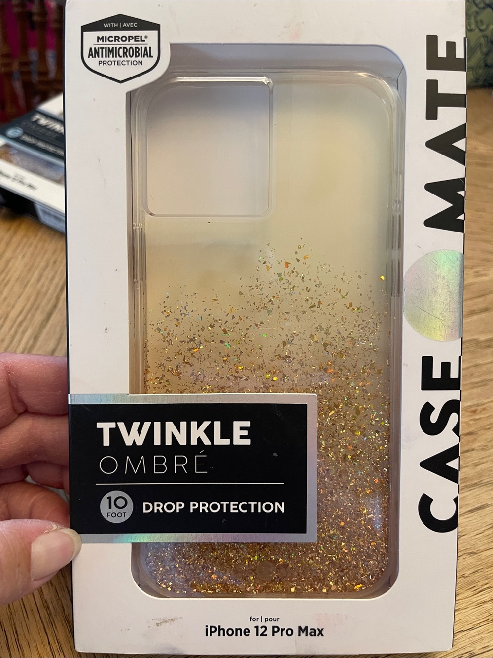 case-mate Twinkle Ombré Glitter iPhone 12 Pro Max Case - Clear/Gold